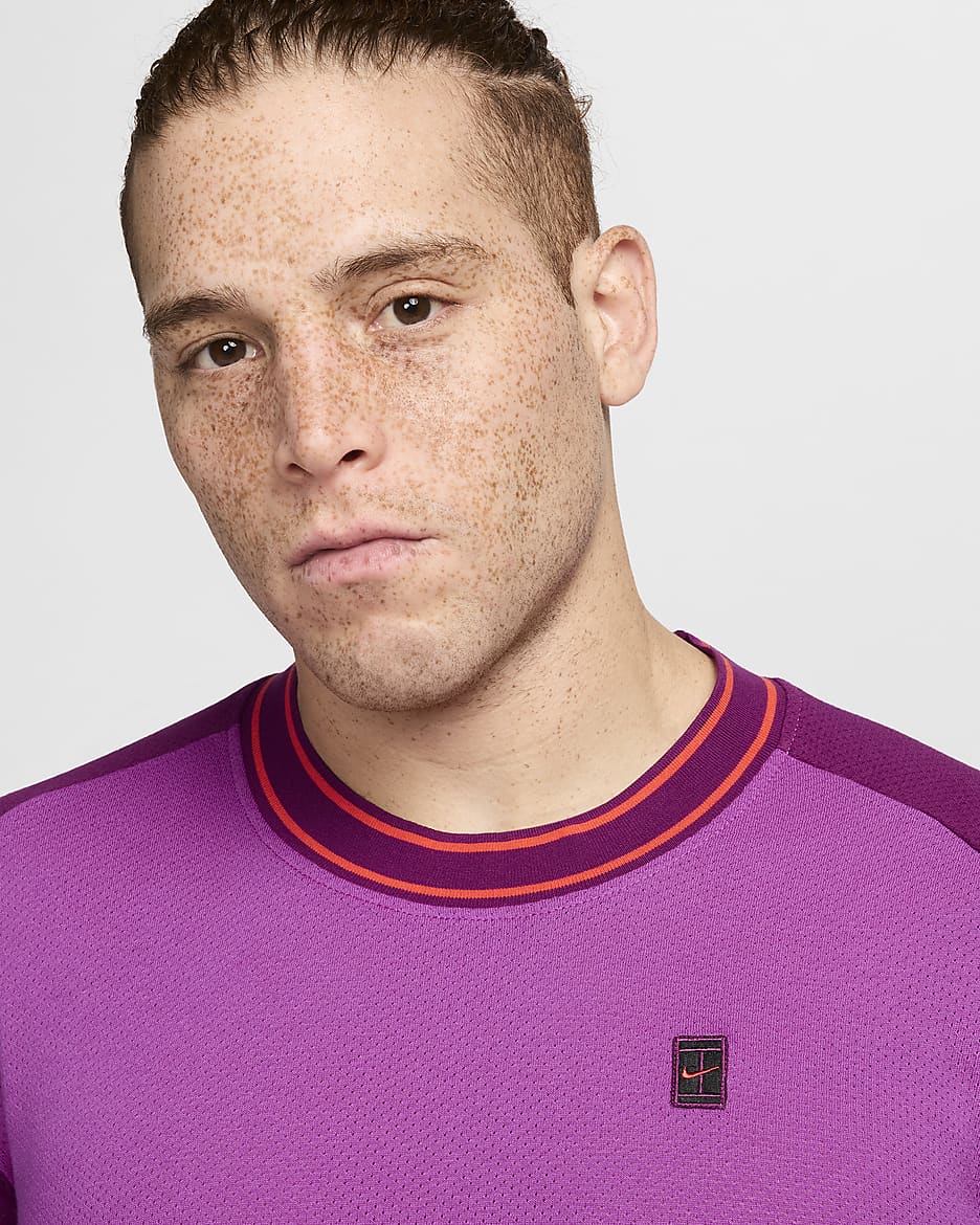 NikeCourt Heritage Men s Short Sleeve Tennis Top. Nike CA